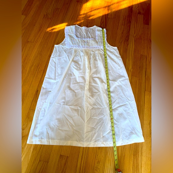 NWOT Rare VTG HTF 1950’s Embroidery Lace Cotton Nightgown Smocked Yellow L - Picture 9 of 13